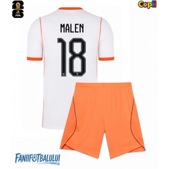 Țările de Jos Donyell Malen #18 Echipament de Fotbal Replică Mondial 2026 Copii Deplasare (+ Șorturi)